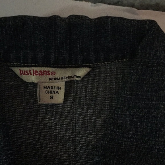 Just Jeans Jeans Jacket- Front Pockets- Size 8 - Picture 5 of 6